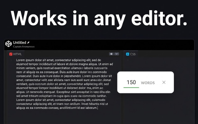 Lorem Express in action - Modal